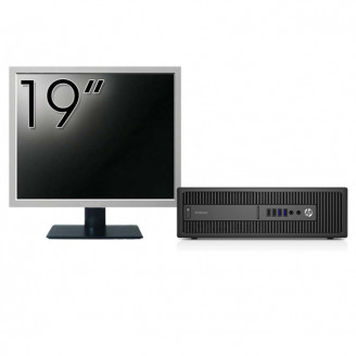 Pachet Calculator HP 800 G2 SFF, Intel Core i5-6500 3.20GHz, 4GB DDR4, 500GB SATA + Monitor 19 Inch