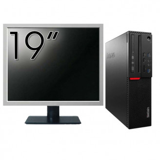 Pachet Calculator LENOVO M900 SFF, Intel Core i5-6500 3.20GHz, 8GB DDR4, 500GB SATA, DVD-RW + Monitor 19 Inch