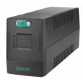 UPS Spacer Line Interactive fara management, 600VA/360W, AVR, 2 x Schuko, LED indicator, 1 baterie 12V/7Ah