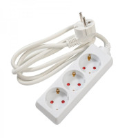 Prelungitor Spacer, Schuko x 3, conectare prin Schuko (T), cablu 1.5 m, 16 A, protectie copii, alb