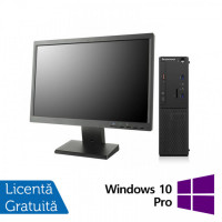 Pachet Calculator Refurbished LENOVO S510 SFF, Intel Core i3-6100 3.70GHz, 8GB DDR4, 500GB SATA, DVD-ROM + Monitor 19 Inch + Windows 10 Pro