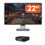 Pachet PC Second Hand HP T430 Thin Client, Intel Celeron N4000 1.10-2.60GHz, 2GB DDR4, 16GB SSD + Monitor 22"