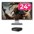 Pachet PC Second Hand HP T430 Thin Client, Intel Celeron N4000 1.10-2.60GHz, 2GB DDR4, 16GB SSD + Monitor 24"