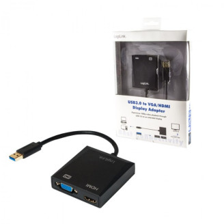 Adaptor USB 3.0 (T) - HDMI (M) / VGA (M)