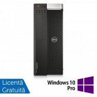 Workstation DELL Precision T7810, 2x Intel Xeon 10 Core E5-2660 V3 2.66GHz-3.30GHz, 64GB DDR4, 480GB SSD + 3TB HDD, nVidia Quadro M4000/8GB, DVD-RW + Windows 10 Pro